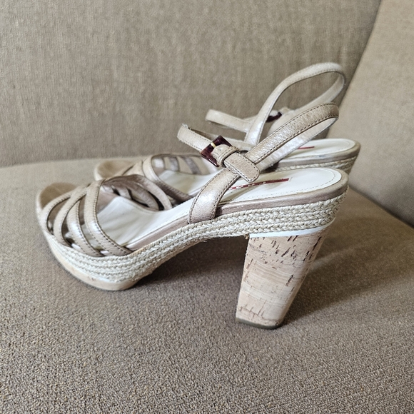 Prada Leather Espadrilles in Neutral Color Size 39.5 - Picture 7 of 15